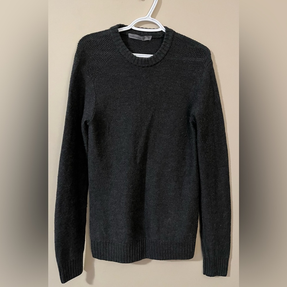 Icebreaker Grey Merino Wool Knit Crew Neck Sweater Men’s Size Small
